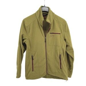 Orvis‎ Trout Bum Fleece Mens Medium Pre-Owned Jacket Full Zip Green/Trim Fleece